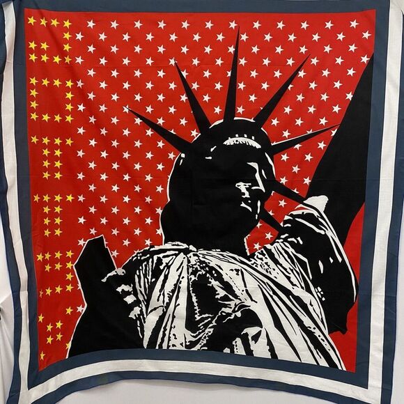 Vintage Gottex Pareo Wrap Says "GOTTEX" NOS NWT Statue Of Liberty 52" x 53" RARE - Picture 1 of 8